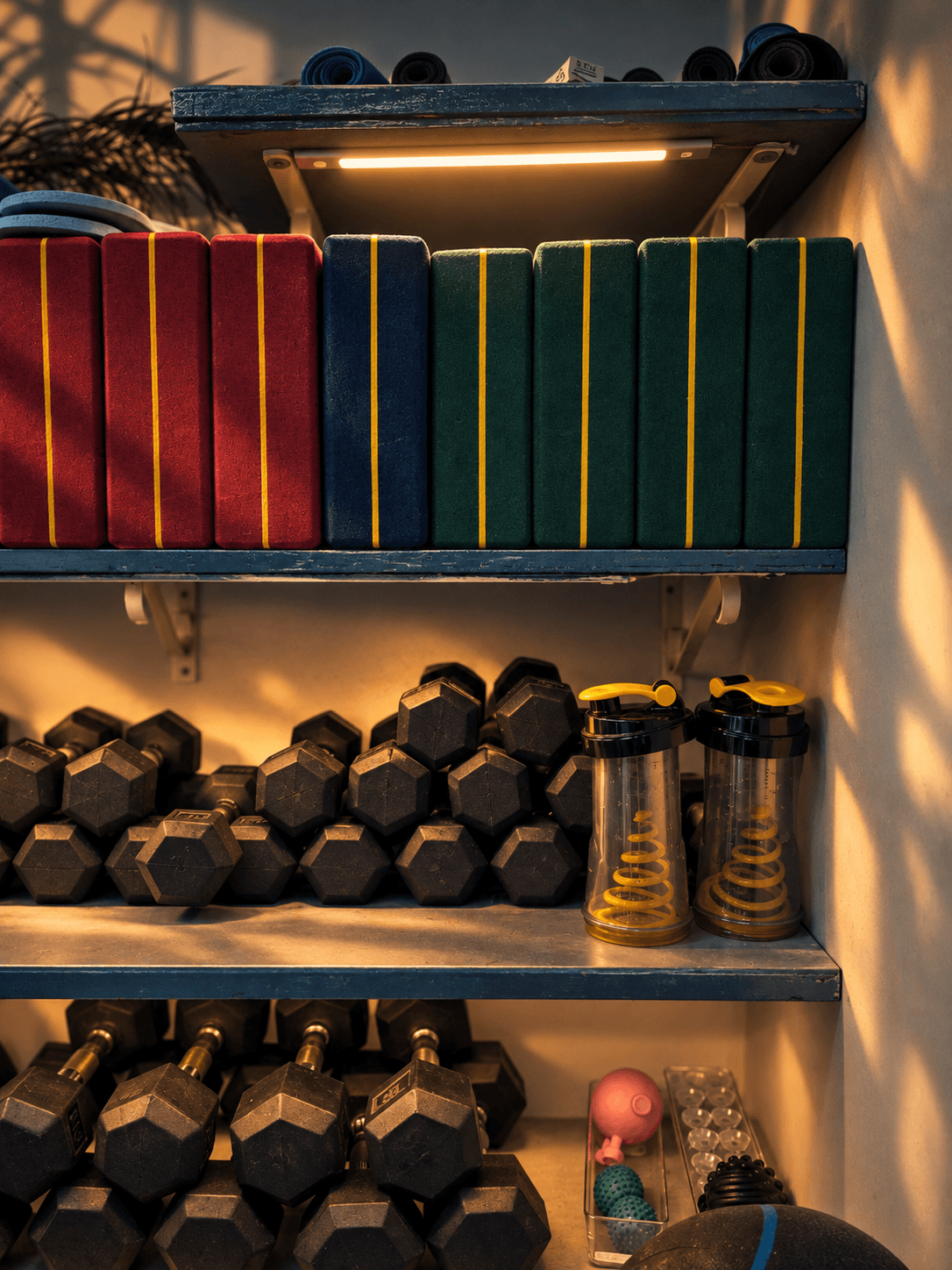 Fitness training at a modern gym